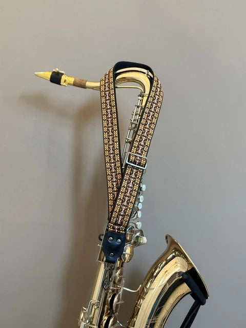 (Tunisia Brown Gold) - Vintage Seventies Saxophone Strap