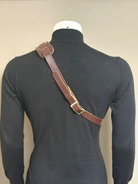 Chocolate Brown Leather Saxophone Shoulder Strap