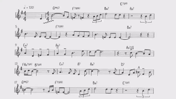 Dexter Gordon transcription - Days of wine and Roses
