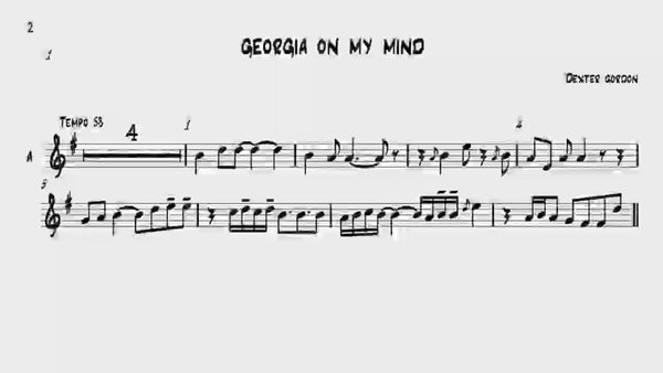 Dexter Gordon transcription - Georgia n m mind